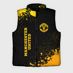 Мужской жилет Manchester United - gold gradient вертикально, цвет: 3D-черный