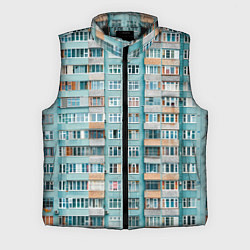 Мужской жилет Хрущёвка в голубых тонах, цвет: 3D-черный