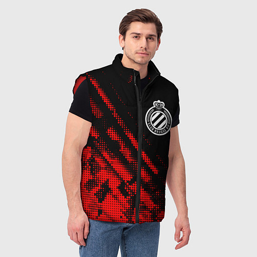Мужской жилет Club Brugge sport grunge / 3D-Красный – фото 3