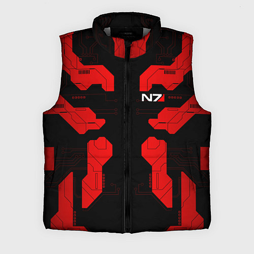 Мужской жилет Mass Effect - Red armor / 3D-Светло-серый – фото 1