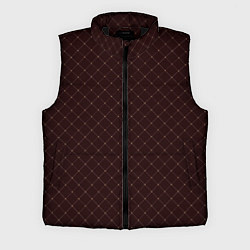 Мужской жилет Роскошный бордо в клетку, цвет: 3D-черный