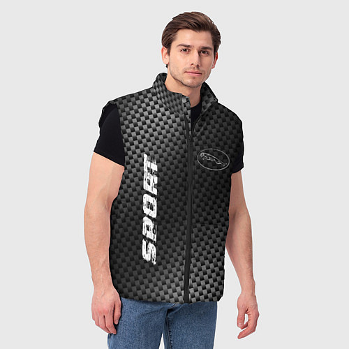 Мужской жилет Jaguar sport carbon / 3D-Черный – фото 3