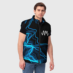 Мужской жилет Arctic Monkeys sound wave, цвет: 3D-черный — фото 2