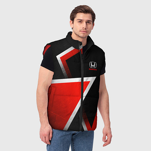 Мужской жилет Honda - красные треугольники / 3D-Красный – фото 3
