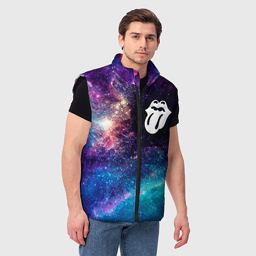 Мужской жилет Rolling Stones space rock / 3D-Черный – фото 3