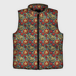 Мужской жилет Золотые звездочки СССР, цвет: 3D-черный