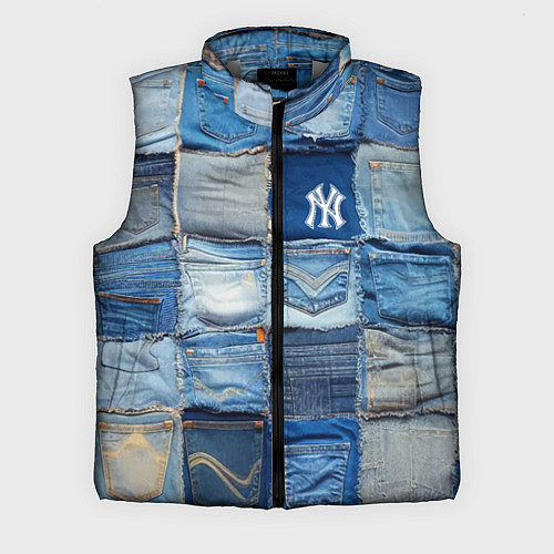Мужской жилет Patchwork - New York yankees baseball team / 3D-Светло-серый – фото 1