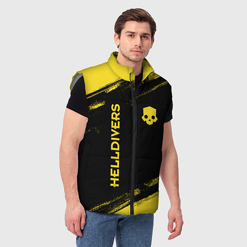 Мужской жилет Helldivers: Skull Logo / 3D-Светло-серый – фото 3