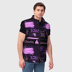 Мужской жилет Underground pattern color, цвет: 3D-черный — фото 2