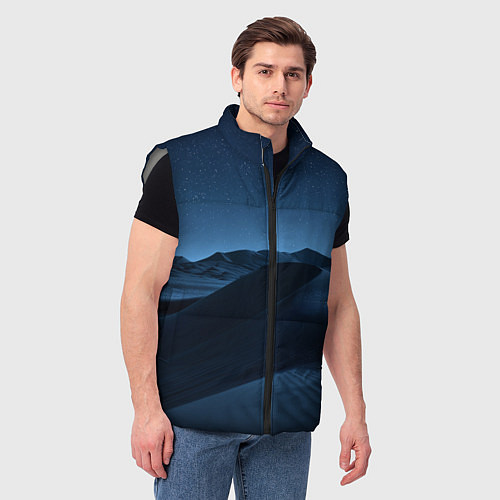 Мужской жилет Дюна - звездное небо / 3D-Светло-серый – фото 3