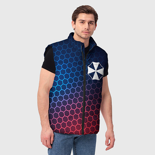 Мужской жилет Resident Evil неоновые соты / 3D-Черный – фото 3