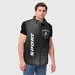 Мужской жилет Lamborghini sport carbon, цвет: 3D-черный — фото 2