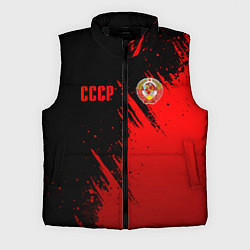 Мужской жилет СССР - черно-красный, цвет: 3D-черный