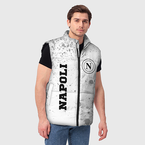 Мужской жилет Napoli sport на светлом фоне вертикально / 3D-Черный – фото 3