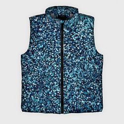 Мужской жилет Синий пёстрый текстурированный, цвет: 3D-светло-серый