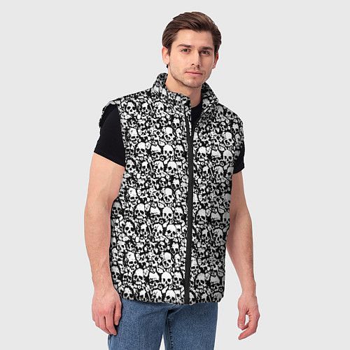 Мужской жилет Very much skulls / 3D-Черный – фото 3