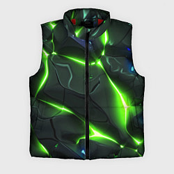 Мужской жилет Яркий неоновый свет из разлома плит, цвет: 3D-красный