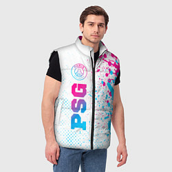 Мужской жилет PSG neon gradient style по-вертикали, цвет: 3D-черный — фото 2