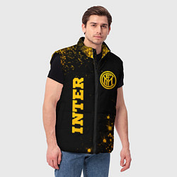 Мужской жилет Inter - gold gradient вертикально, цвет: 3D-черный — фото 2