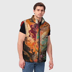 Мужской жилет Красочный хаос, цвет: 3D-красный — фото 2