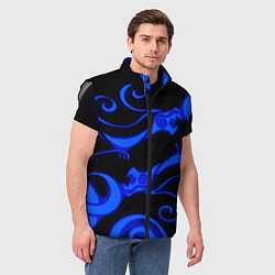 Мужской жилет Призрачное тату дракона, цвет: 3D-светло-серый — фото 2