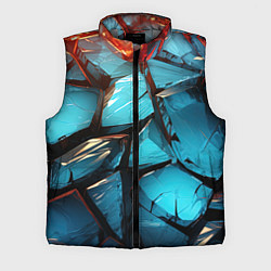 Мужской жилет Синие объемные плиты, цвет: 3D-светло-серый