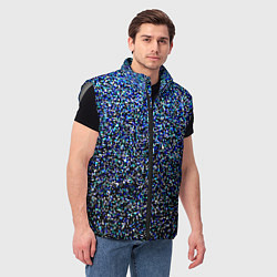 Мужской жилет Шум пикселей, цвет: 3D-светло-серый — фото 2