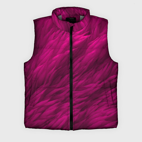 Мужской жилет Мех в цвете маджента / 3D-Светло-серый – фото 1