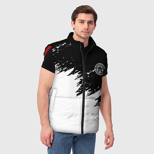 Мужской жилет Лестерсити белая краска спорт / 3D-Красный – фото 3