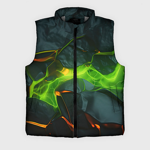 Мужской жилет Неоновая яркая геометрическая абстракция со светом / 3D-Светло-серый – фото 1