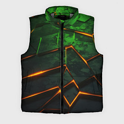 Мужской жилет Неоновая яркая геометрическая абстракция со светом, цвет: 3D-светло-серый