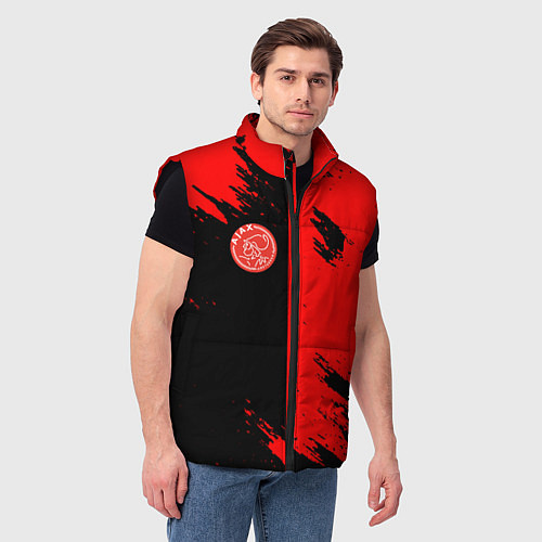 Мужской жилет Ajax sport color red / 3D-Черный – фото 3
