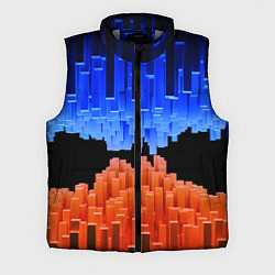 Мужской жилет Стягивающиеся в центре синие и оранжевые блоки