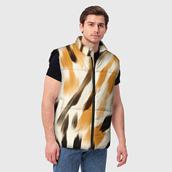 Мужской жилет Акварельные полосы, цвет: 3D-черный — фото 2