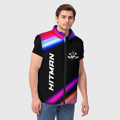 Мужской жилет Hitman speed game lights / 3D-Черный – фото 3