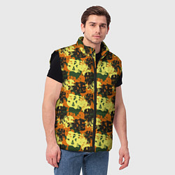 Мужской жилет Размалеванные черепа, цвет: 3D-черный — фото 2