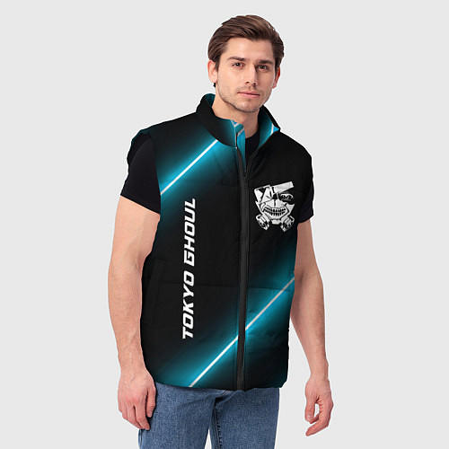 Мужской жилет Tokyo Ghoul неоновые лампы / 3D-Черный – фото 3