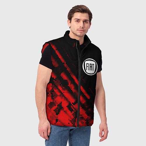 Мужской жилет Fiat sport grunge / 3D-Красный – фото 3