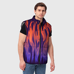 Мужской жилет Сиреневое пламя, цвет: 3D-светло-серый — фото 2