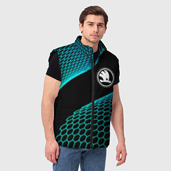 Мужской жилет Skoda electro hexagon, цвет: 3D-черный — фото 2