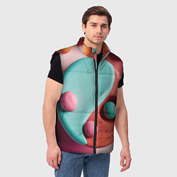 Мужской жилет Пластилиновый медальон с шариками, цвет: 3D-черный — фото 2