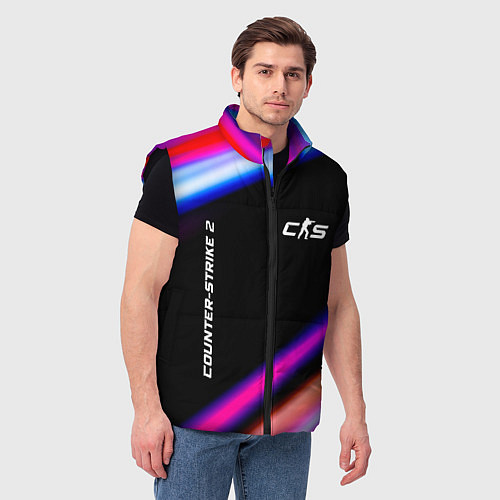 Мужской жилет Counter-Strike 2 speed game lights / 3D-Черный – фото 3