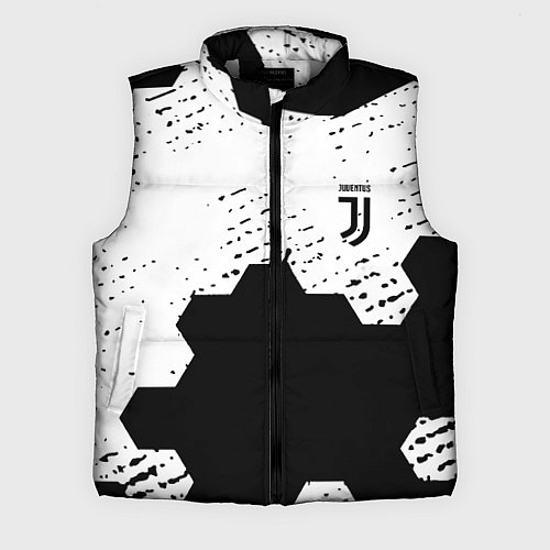 Мужской жилет Juventus hexagon black sport / 3D-Светло-серый – фото 1