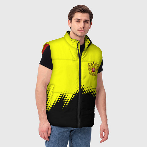 Мужской жилет Российская империя краски герб / 3D-Красный – фото 3