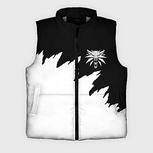 Мужской жилет Ведьмак белое лого краски / 3D-Светло-серый – фото 1