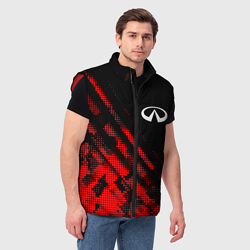 Мужской жилет Infiniti sport grunge / 3D-Красный – фото 3