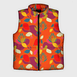 Мужской жилет Яркие ягодки-листочки, цвет: 3D-светло-серый