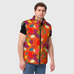 Мужской жилет Яркие ягодки-листочки, цвет: 3D-светло-серый — фото 2