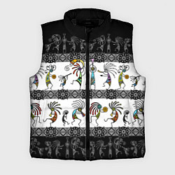 Мужской жилет Кокопелли - боги индейцев хайда, цвет: 3D-черный