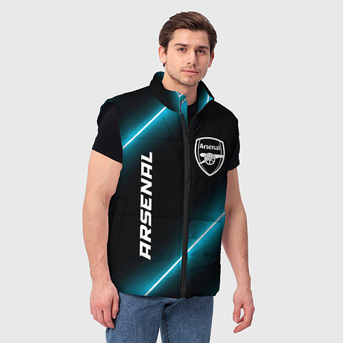 Мужской жилет Arsenal неоновые лампы / 3D-Черный – фото 3
